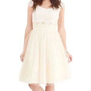 ModCloth Cream Tulle Dress Size L